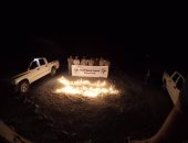 بالصور.. محمية وادى الجمال تشعل الشموع فى قلب الصحراء للمشاركة فى ساعة الأرض