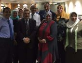 أول صورة للقاء طارق عامر للعاملين بالبنك المركزى بعد غياب أسبوعين