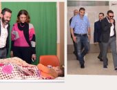 بالصور.. حازم إمام يشكر مستشفى أبو الريش للأطفال عقب زيارته لها