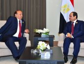 السيسي يلتقى عبد ربه منصور لبحث تطورات الأوضاع فى اليمن