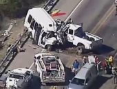 ارتفاع حصيلة قتلى حادث اصطدام حافلة بشاحنة فى تكساس إلى 13 قتيلا