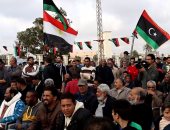 متظاهرون فى ليبيا يهاجمون الجامعة العربية ويهتفون للجيش الوطنى بقيادة حفتر