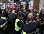 بالصور.. تظاهرات فى لندن ضد الإرهاب وسط إجراءات أمنية مشددة