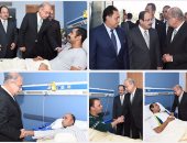 رئيس الوزراء ووزيرا الداخلية والصحة يزوران مصابى الشرطة بمستشفى العجوزة