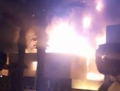 بالفيديو.. 15 سيارة إطفاء تحاول السيطرة على حريق مصنع بويات بمدينة بدر