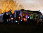 بالصور.. ارتفاع عدد ضحايا تصادم قطارين غرب موسكو الروسية إلى 11 مصابا