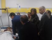 وزيرا الهجرة والتعليم العالى يزورا مصابى الكنيسة بالمستشفى الجامعى بالإسكندرية