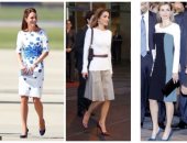 مش شرط نفس اللون..الملكات يكسرن القاعدة ويرتدين أحذية وحقائب مختلفة