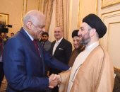 بالصور.. على عبد العال يستقبل رئيس التحالف الوطنى بالبرلمان العراقى