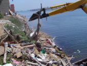 حملة مكبرة لإزالة التعديات على نهر النيل فى شربين بالدقهلية