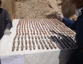 بالصور.. اكتشاف 1000 تمثال صغير بمقبرة أوسر حات فى الأقصر