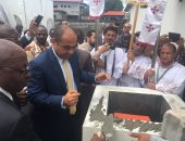 سفير مصر فى الجابون يضع حجر الأساس للكنيسة القبطية فى ليبرفيل