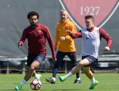 بالصور.. محمد صلاح يظهر فى تدريبات روما قبل مواجهة بيسكارا