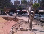كابل كهرباء عالى يهدد حياة المارة بشارع أحمد حسن فى مدينة نصر