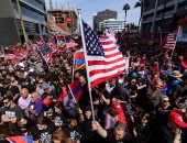 بالصور.. تظاهرات بلوس أنجلوس فى أمريكا لإحياء الذكرى الـ102 لـمذابح الأرمن