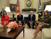 بالصور.. ترامب يستقبل الرئيس الأرجنتينى وزوجته فى البيت الأبيض