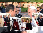 الرئيس السيسي يودع البابا فرانسيس بمطار القاهرة 