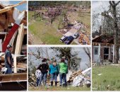 تدمير عشرات المنازل وإغلاق طرق رئيسية بسبب أعاصير ضربت ولايات أمريكية