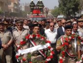ننشر صور الجنازة العسكرية لأحد شهداء الشرطة بحادث مدينة نصر