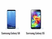 تعرف على أبرز الاختلافات بين هاتفى جلاكسى S8 وGalaxy S5