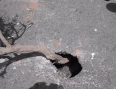 هبوط أرضى بشارع سيد درويش بالإسكندرية نتيجة كسر ماسورة مياه   