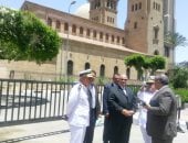 بالصور.. مدير أمن القاهرة يتفقد تأمين الكنائس ويشدد على استنفار القوات