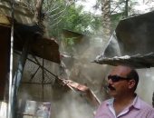 بالصور.. حى المطرية ينفذ حملة مكبرة لإزالة الإشغالات وغلق المقاهى المخالفة