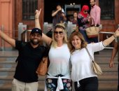 بالفيديو والصور.. أسرة كريستيانو رونالدو تتفقد مقتنيات توت عنخ آمون فى المتحف المصرى