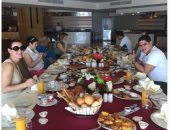 عائلة رونالدو تتناول الإفطار مع "أبو هشيمة" فى شرم الشيخ