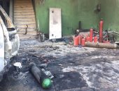 بالصور.. نيابة كرداسة تعاين موقع حريق مصنع أبو رواش للبلاستيك والفوم