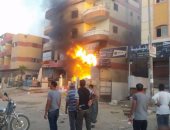 أول فيديو لحريق مخزن بويات أسفل عقار سكنى بمدينة بدر