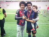 بالصور.. محمد صلاح يشارك عمر جابر وميدو فرحة التتويج بكأس سويسرا