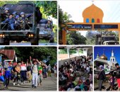 نزوح جماعى لعشرات الأسر الفلبينية بعد اشتباكات بين الجيش ومسلحين بمدينة مارواى