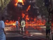 حريق هائل فى 15 فدان نخيل بالوادى الجديد واحتراق أجزاء من مدرسة ووحدة صحية