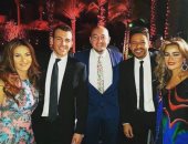 رامى رضوان ينشر صورة مع دنيا سمير غانم وحماقى وزوجته فى أسوان