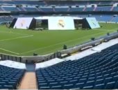 شاهد.. شاشات عملاقة فى ملعب ريال مدريد لمتابعة نهائى دورى الأبطال