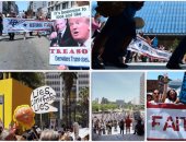 أمريكيون يتظاهرون لمطالبة ترامب بكشف حقيقة علاقاته بروسيا