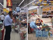 بالصور.. قطع العلاقات مع قطر ينذر بأزمة جوع..  القطريون يتسارعون لتخزين احتياجاتهم.. المواطنون يتزاحمون على محلات "السوبر ماركت".. واعتماد الدوحة الكلى على الحدود البرية السعودية للوصول للغذاء يزيد حجم الأزمة