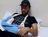 بالصور.. مهاجم طنطا يجري جراحة فى الساعد الأيمن بأحد مستشفيات الإسكندرية