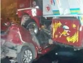 نقل 4 مصابين بحادث تصادم دمياط لمستشفى طوارئ كفر سعد لخطورة حالتهم