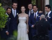  الصور الأولى لحفل زفاف جيسيكا شاستين ولوكا باسى فى إيطاليا