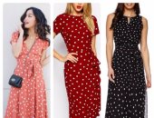 هتلبسى أيه بكرة؟ الفساتين المنقطة موضة السنة دى ومناسبة للجو