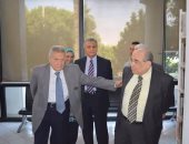 بالصور.. السفير الريدى يستقبل مصطفى الفقى بمكتبة مصر العامة بالدقى 