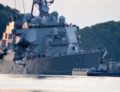 البحرية الأمريكية: أضرار طفيفة فى مدمرة بعد اصطدامها بسفينة قبالة اليابان