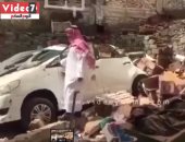 بالفيديو.. آثار التفجير الانتحارى فى أجياد المصافى بالقرب من المسجد الحرام