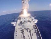 بالفيديو والصور.. لحظة قصف البحرية الروسية مواقع لتنظيم "داعش" فى سوريا