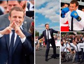 بالصور..  "ماكرون" يلعب التنس والملاكمة لدعم بلاده لاستضافة أولمبياد 2024