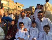 الحكم محمود البنا ينشر صورته أثناء صلاة العيد فى كفر الشيخ