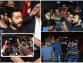 تامر حسنى يحتفل بعرض "تصبح على خير" وسط جمهوره