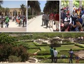 نافورة حديقة الأزهر حمام سباحة للأطفال فى ثانى أيام عيد الفطر